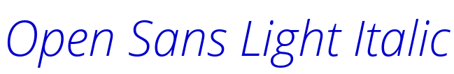 Open Sans Light Italic लिपि